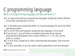 C programming language 