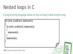 Nested loops in C