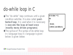 do-while loop in C